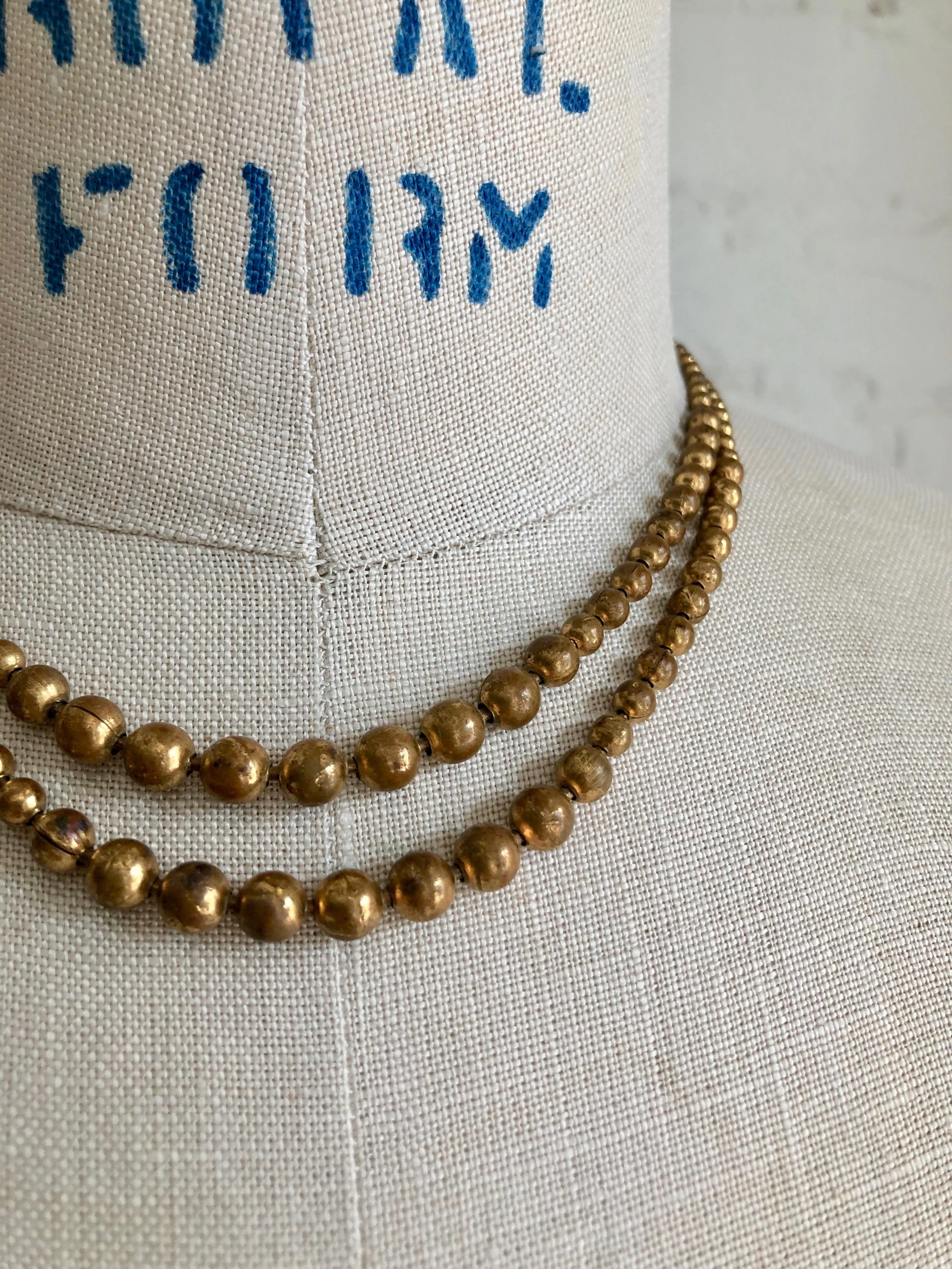 1930s Brass Ball Bearing Necklace