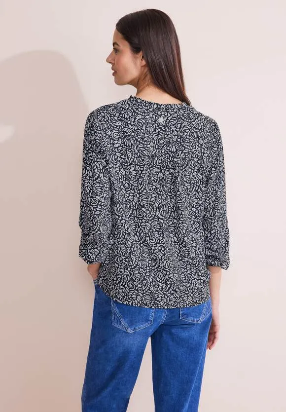 344581- Patterned Tunic Top - Navy - Street One