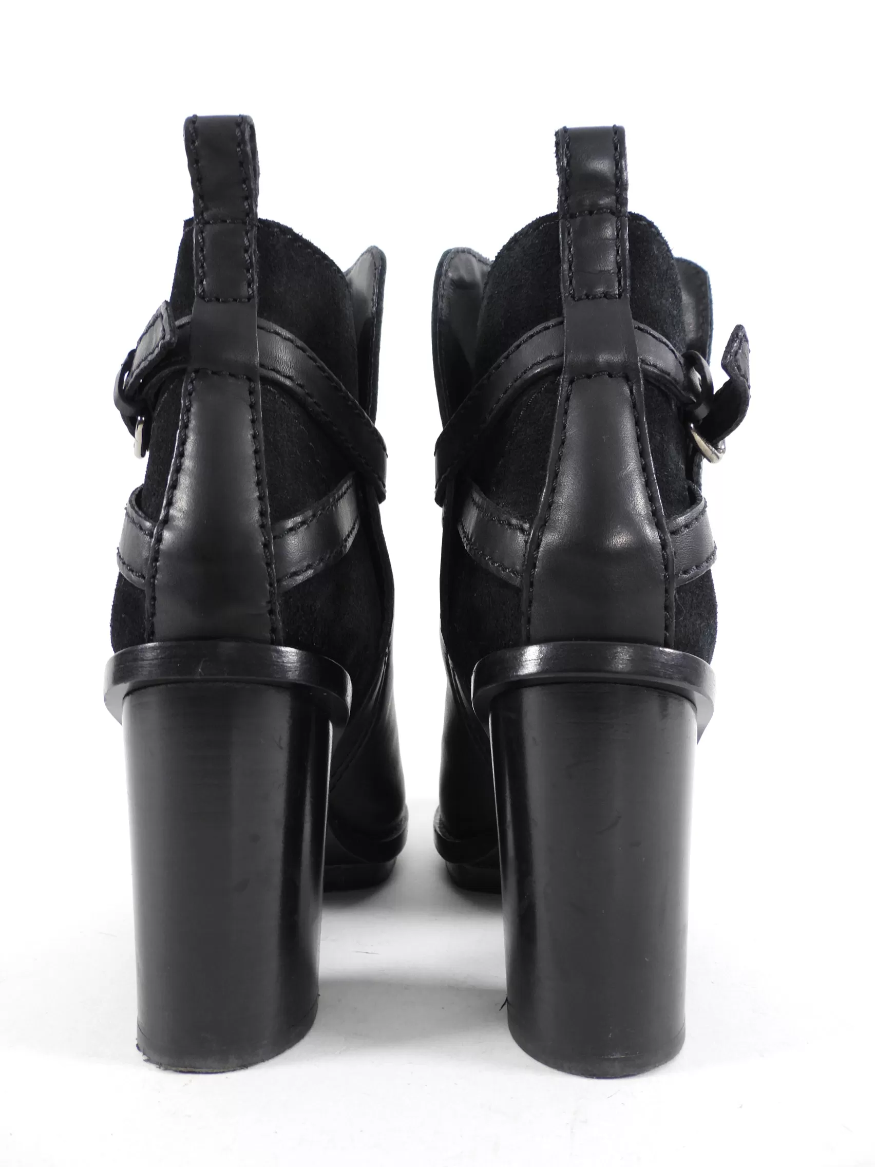 Acne Studios Black Leather and Suede Ankle Boots - 38