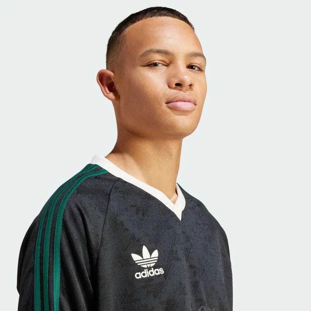 adidas  |Stripes Monogram Unisex Blended Fabrics Street Style V-Neck