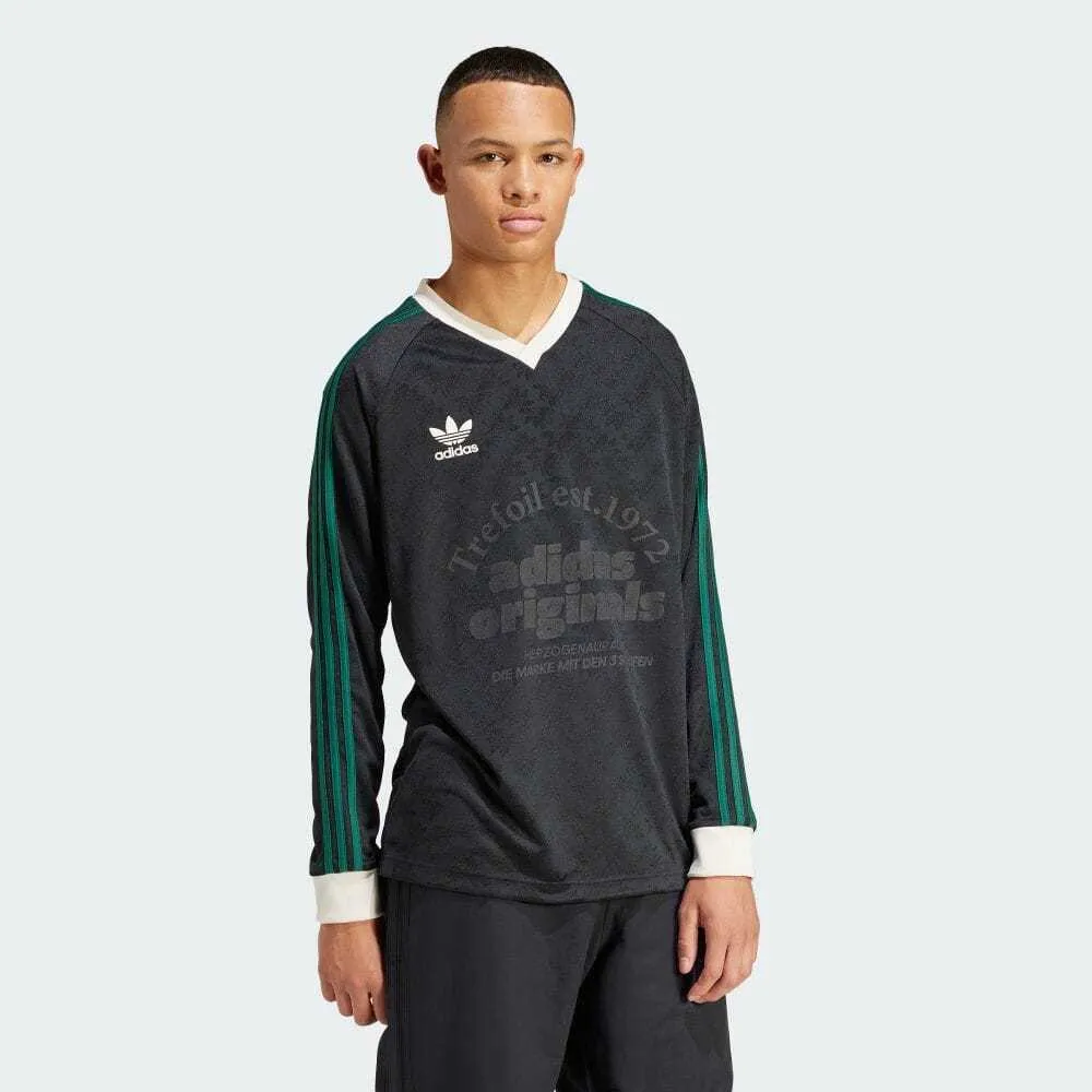 adidas  |Stripes Monogram Unisex Blended Fabrics Street Style V-Neck