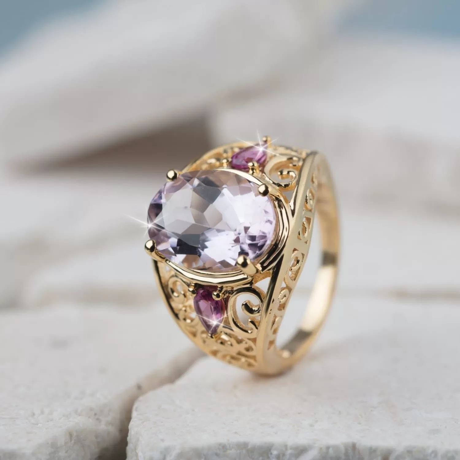 Adore Pink Amethyst Ring