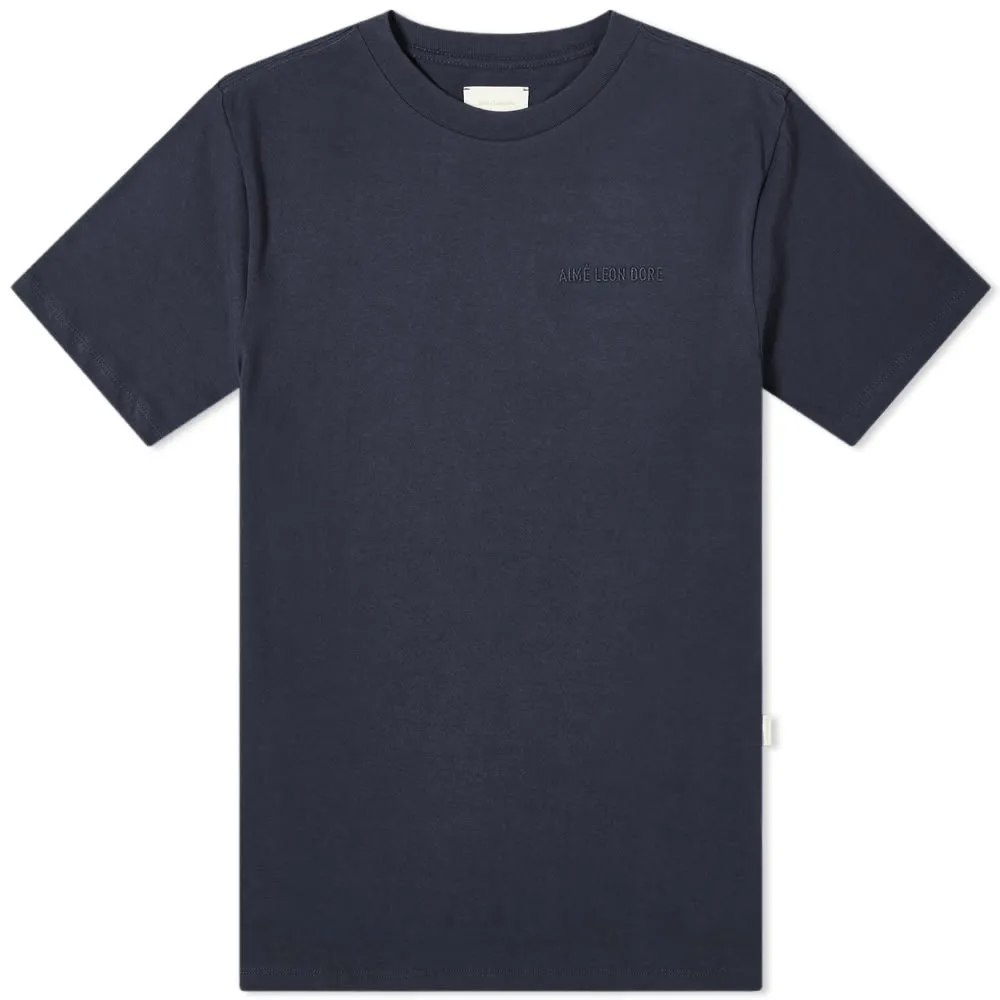 Aimé Leon Dore Tonal Logo T-ShirtSky Captain Navy