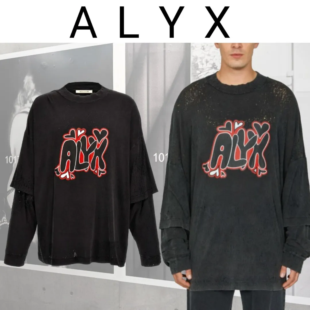 ALYX  |Crew Neck Unisex Street Style Long Sleeves Plain Cotton