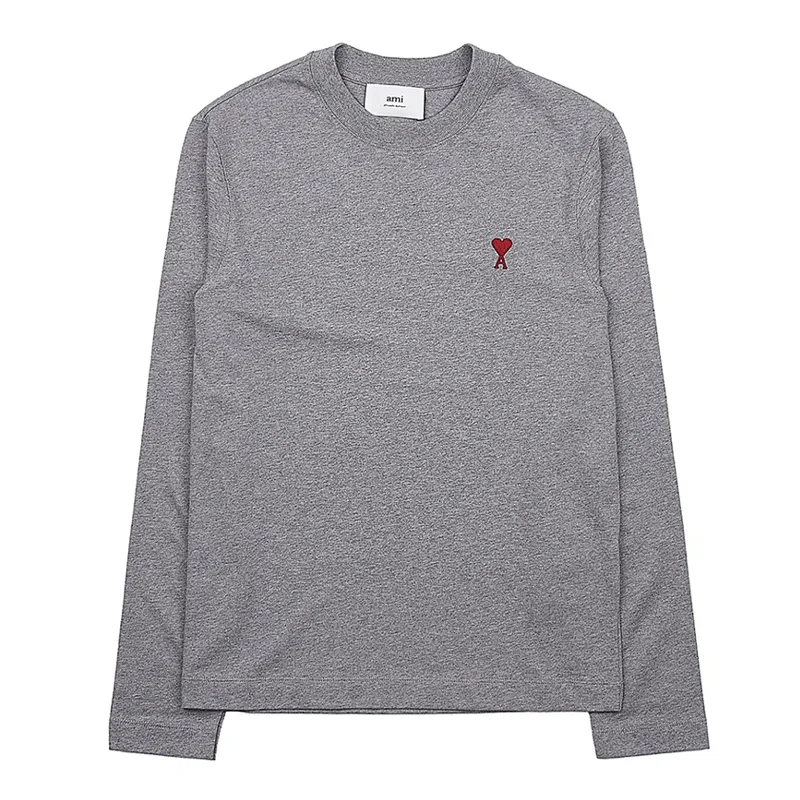 AMI PARIS  |Crew Neck Heart Unisex Street Style Long Sleeves Plain