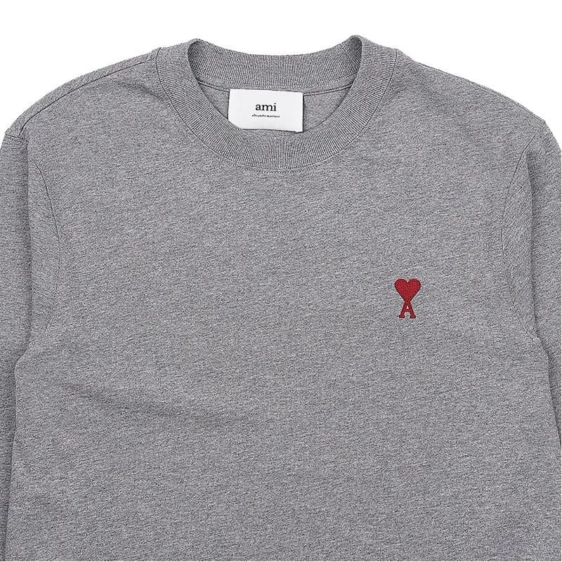 AMI PARIS  |Crew Neck Heart Unisex Street Style Long Sleeves Plain