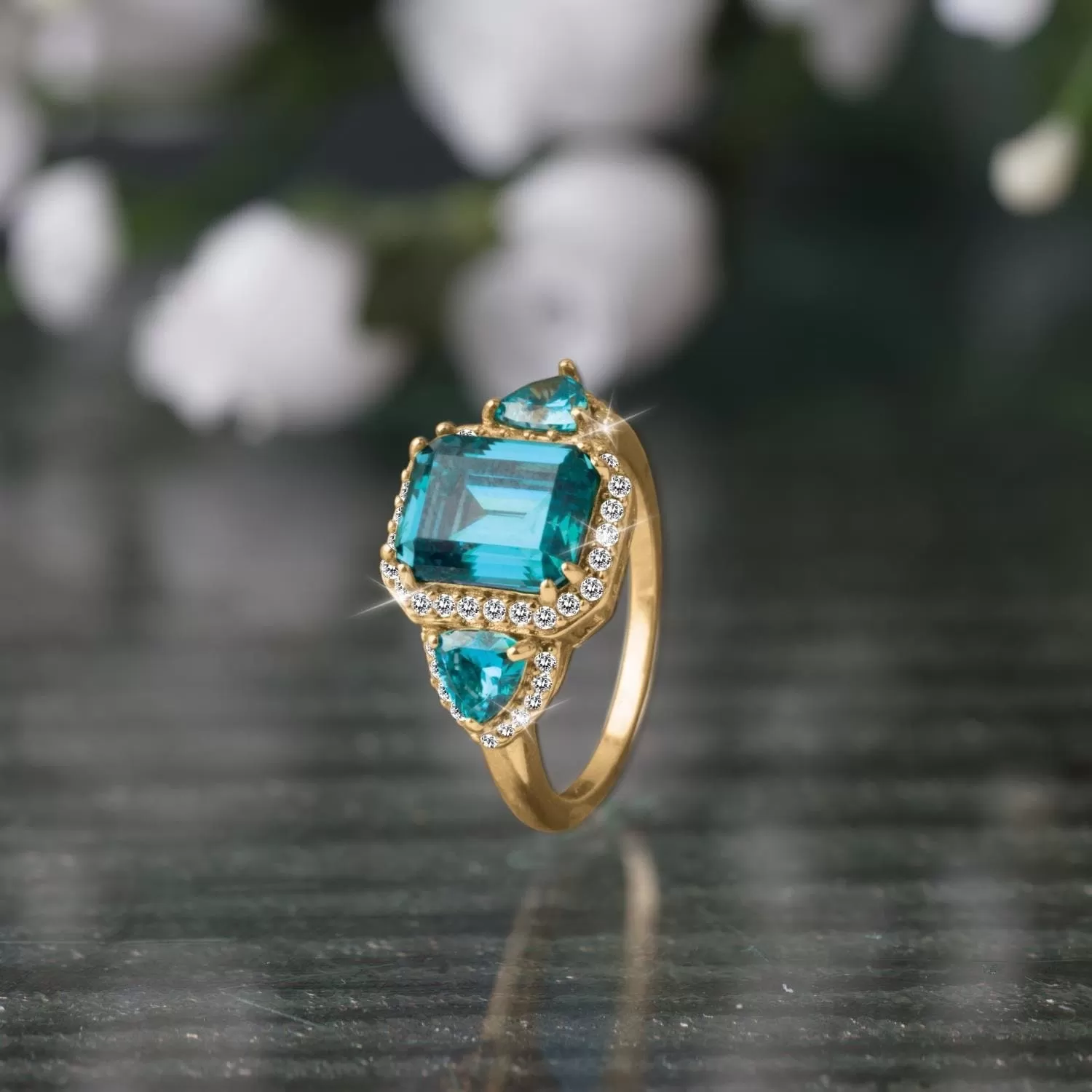 Aqua Fascination Ring