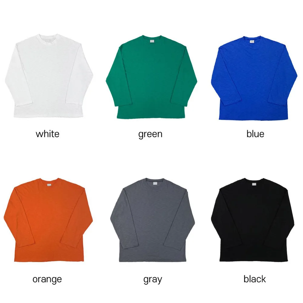 ASCLO  |Crew Neck Unisex Street Style Long Sleeves Plain Cotton