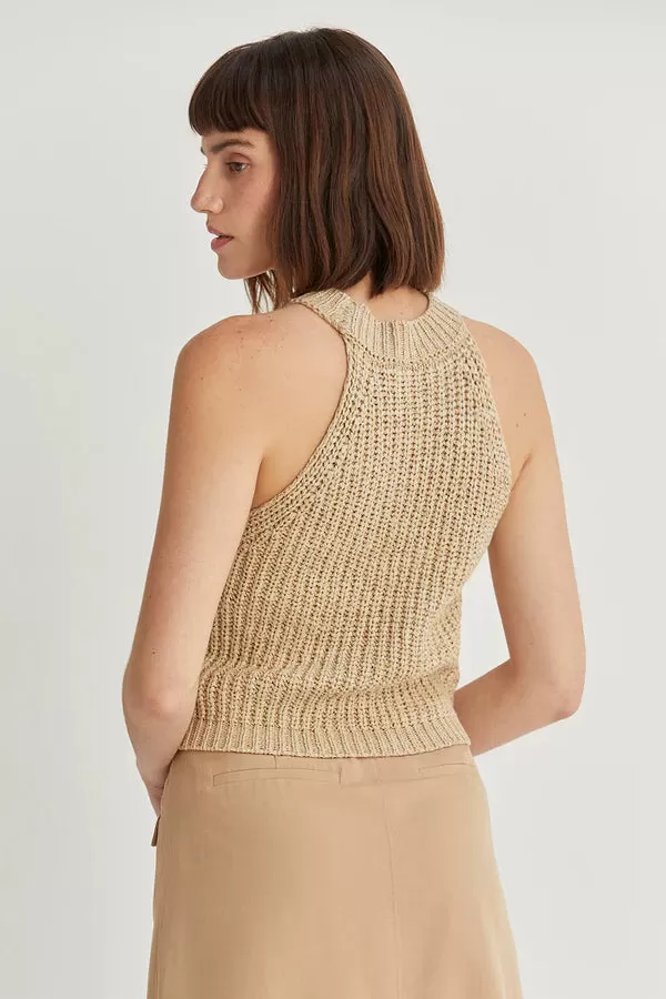 AUDREY KNIT HALTER TANK