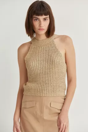 AUDREY KNIT HALTER TANK