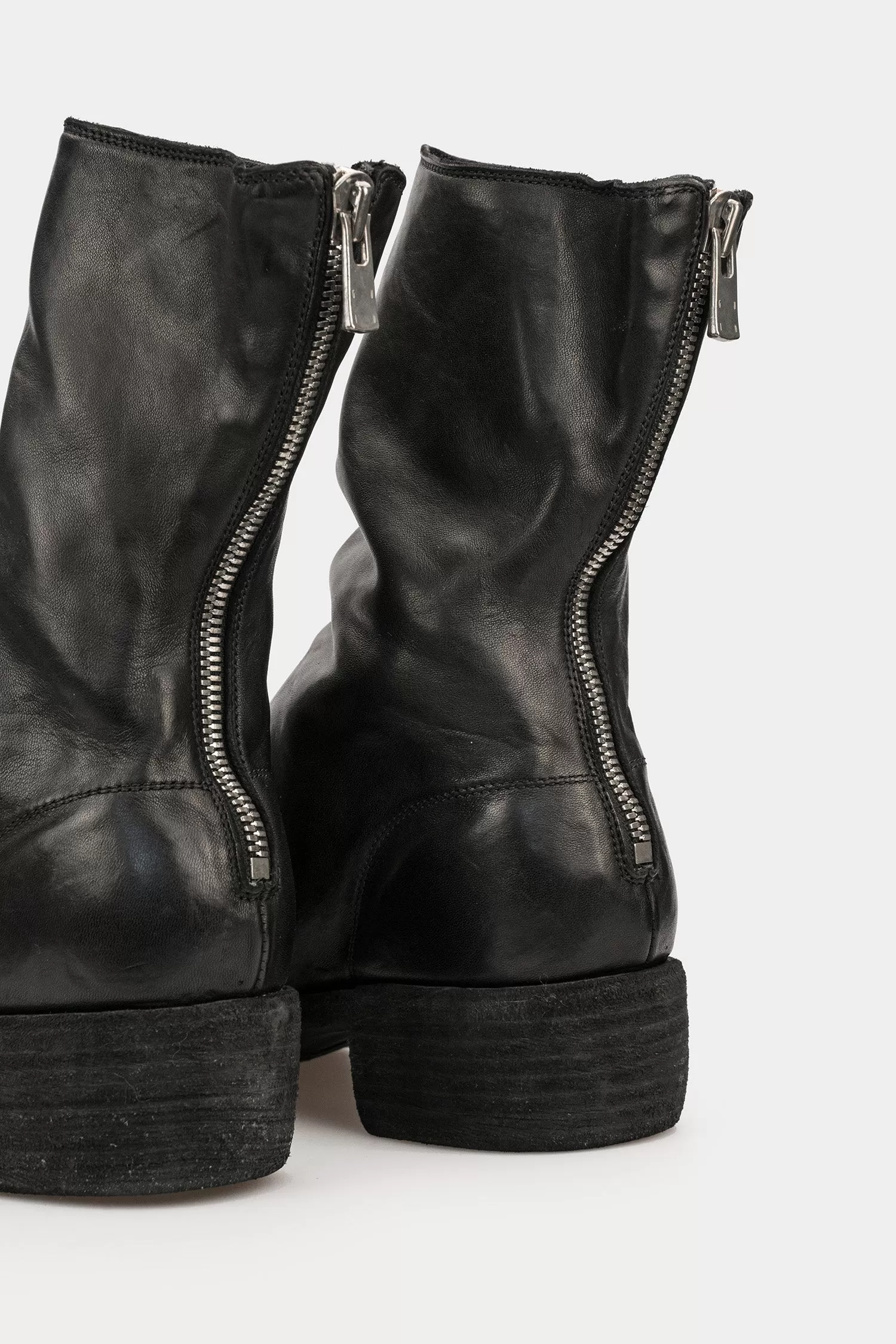 Back zip leather boots | 788ZX