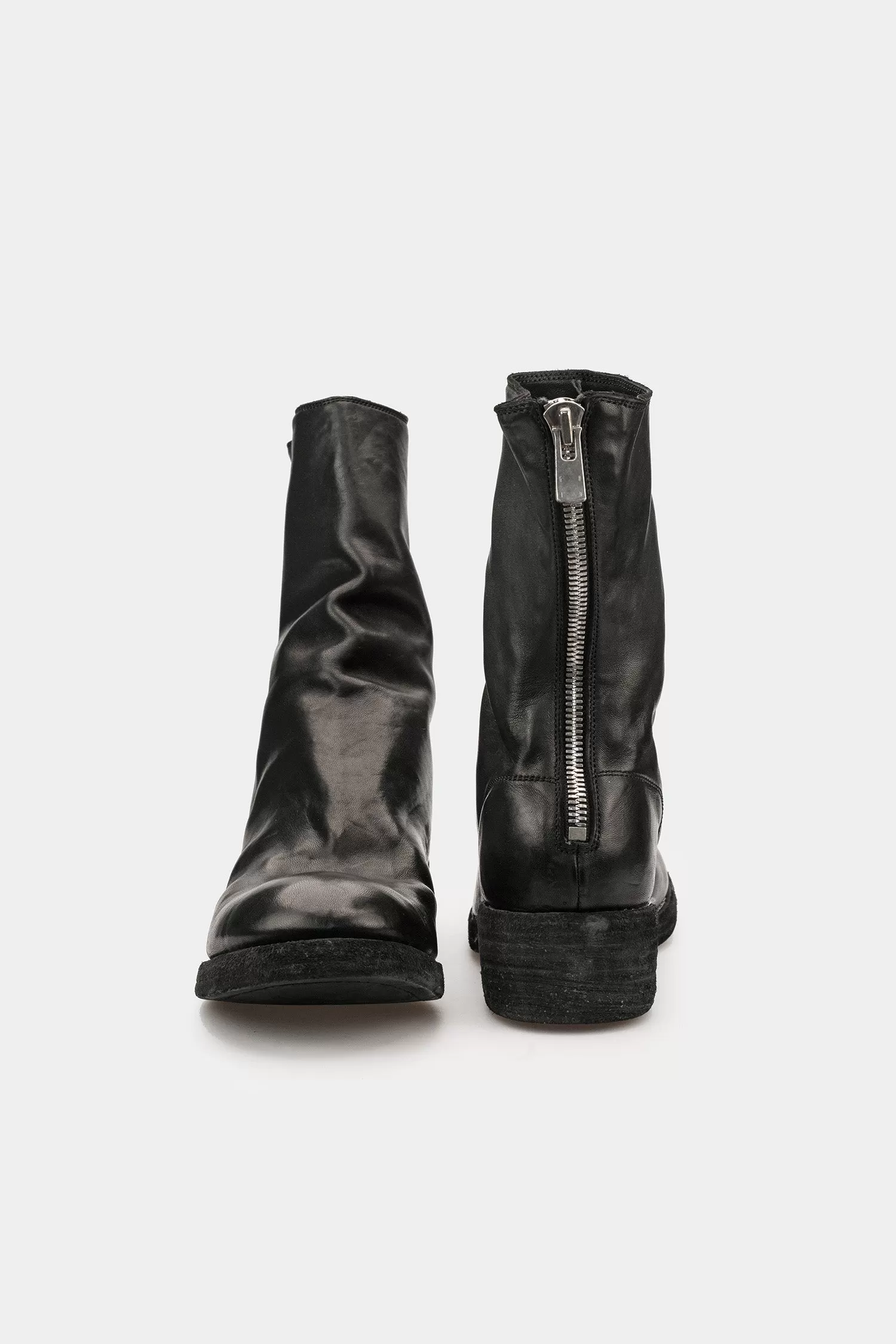 Back zip leather boots | 788ZX