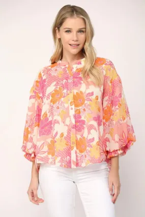 Balloon Floral Blouse