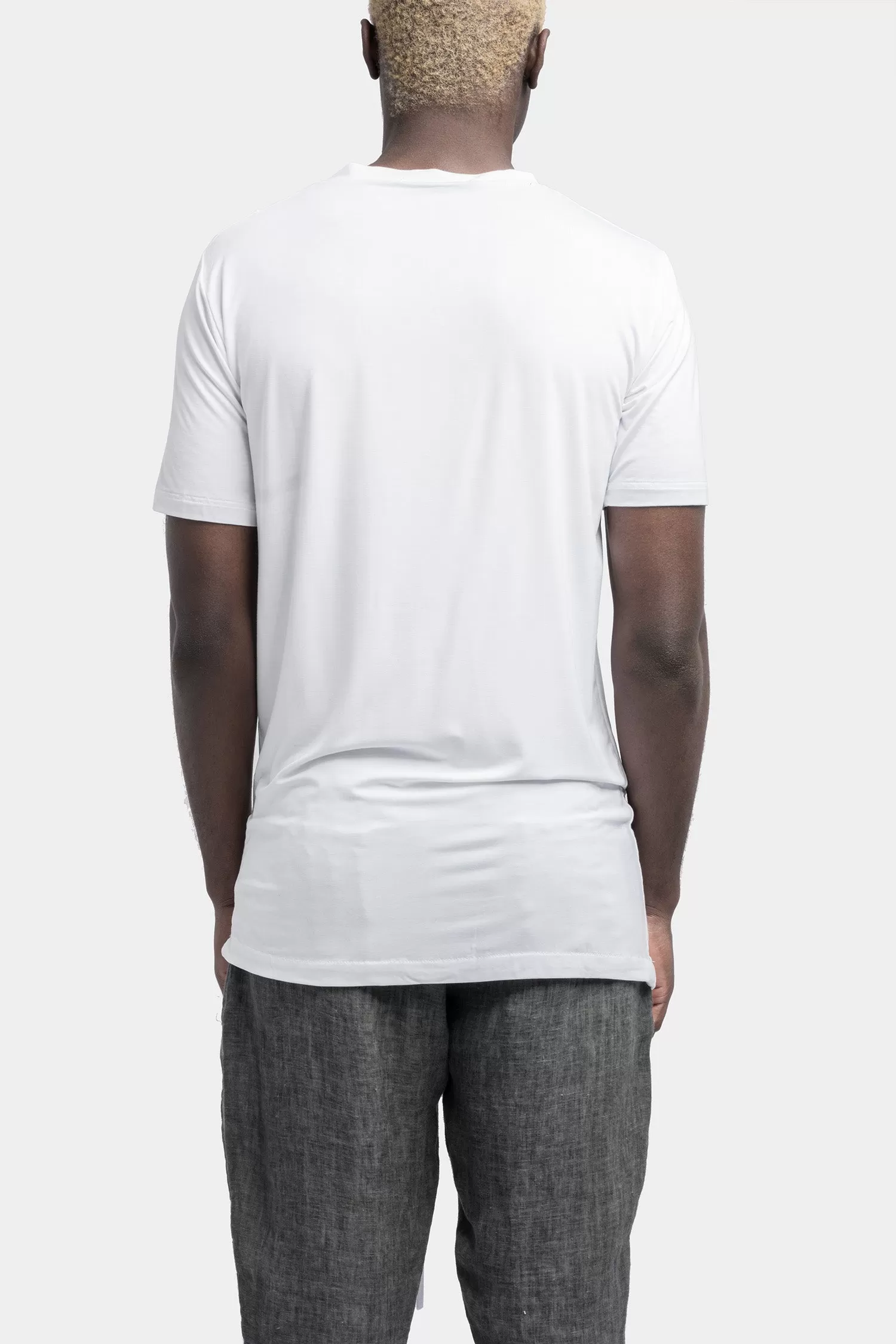 Bamboo drawstring detail t-shirt, White