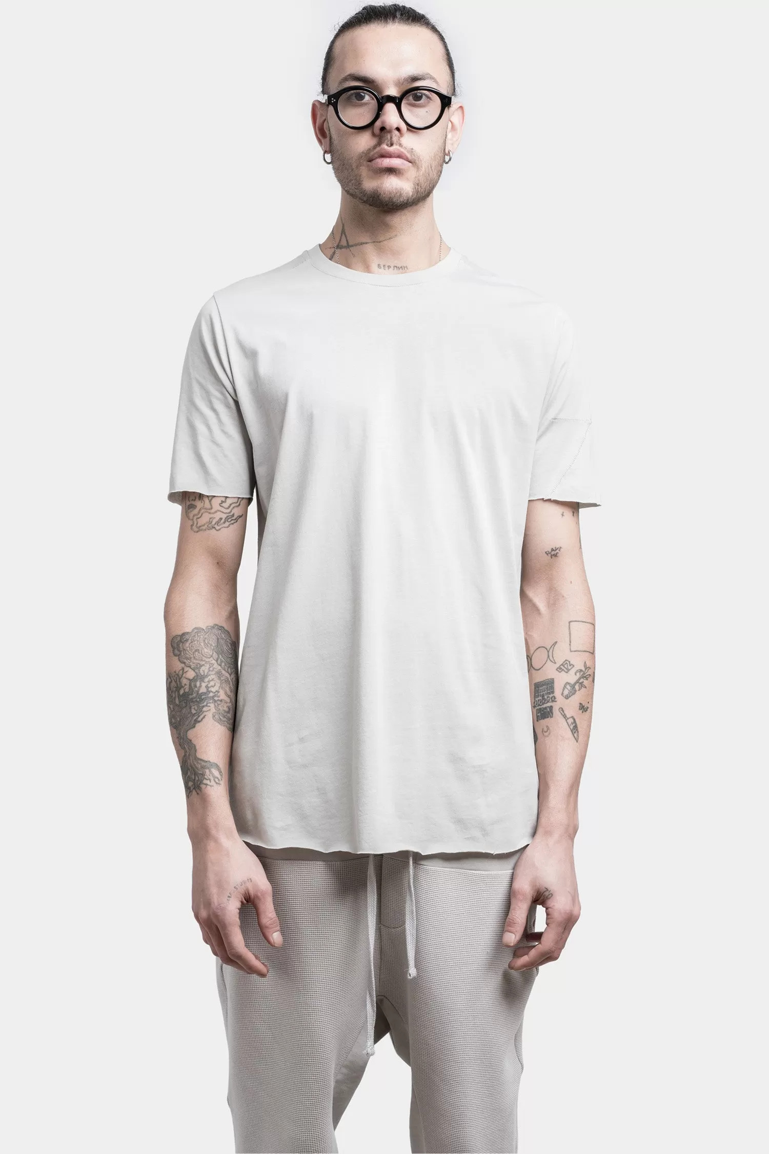 Basic cotton tee, Silver