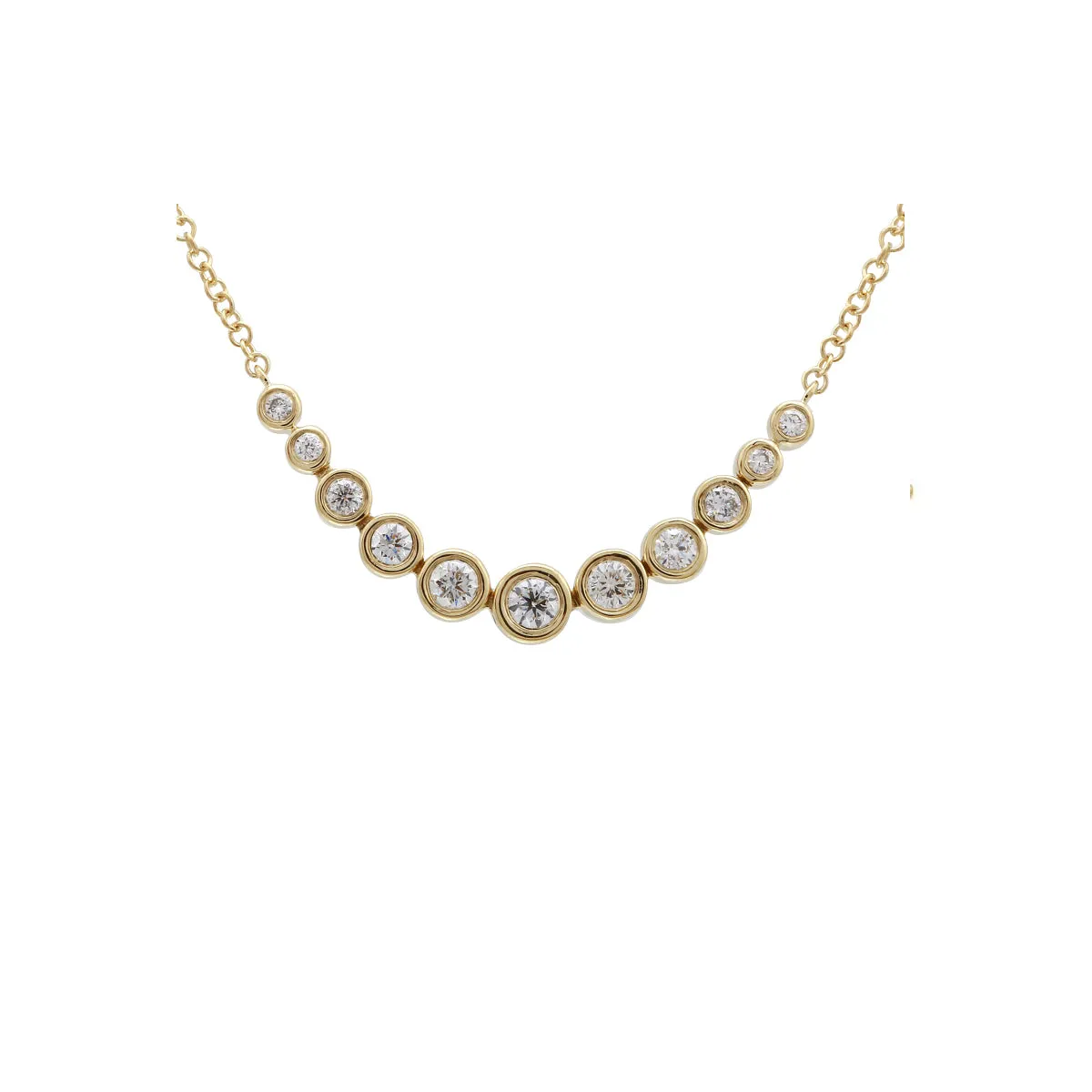 Bezel Set Diamond Necklace