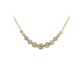 Bezel Set Diamond Necklace