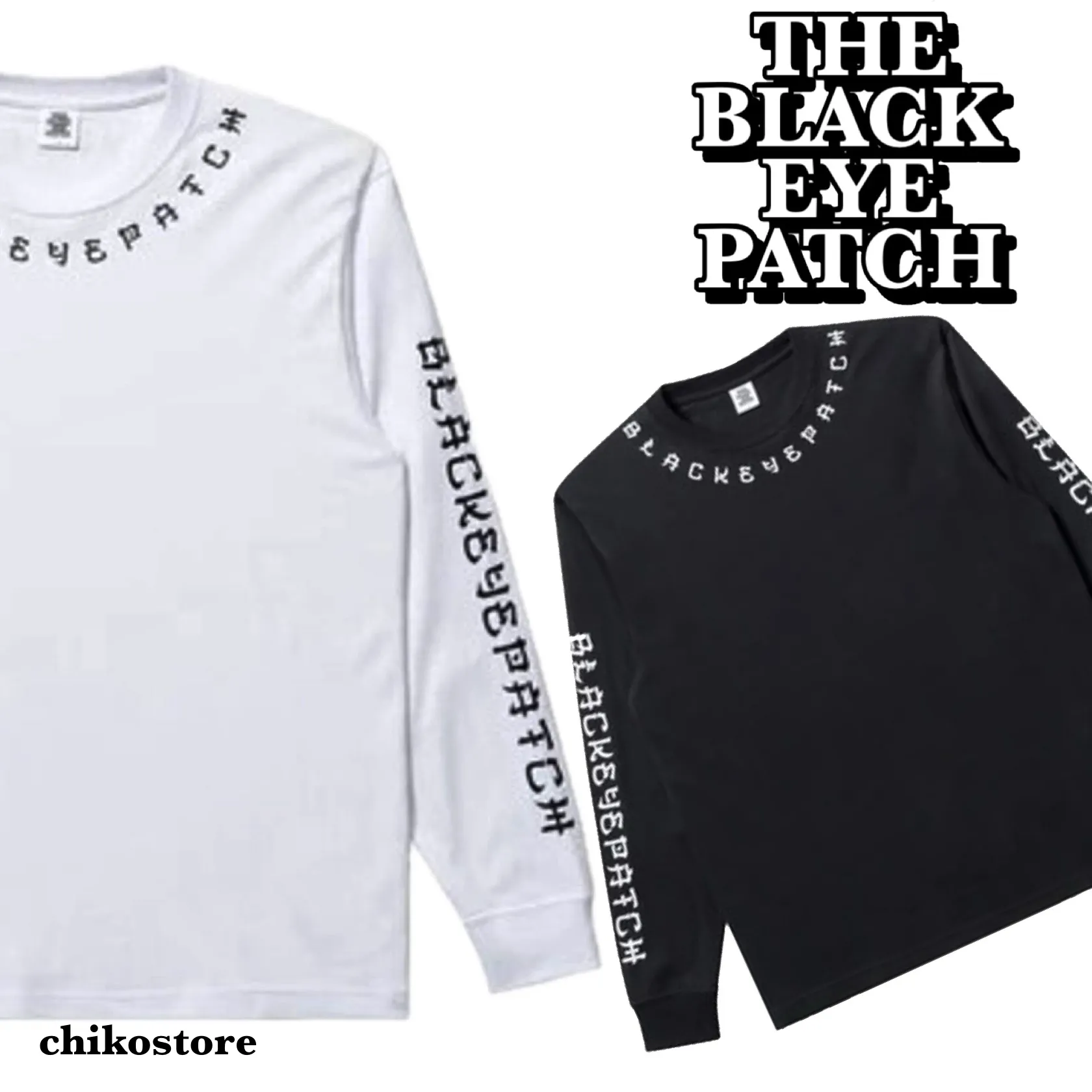 BlackEyePatch  |Crew Neck Unisex Street Style Long Sleeves Cotton