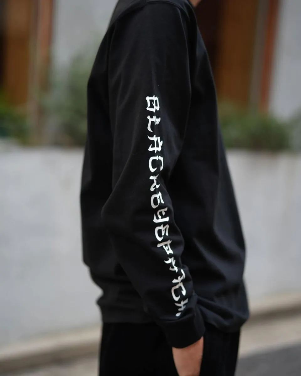 BlackEyePatch  |Crew Neck Unisex Street Style Long Sleeves Cotton