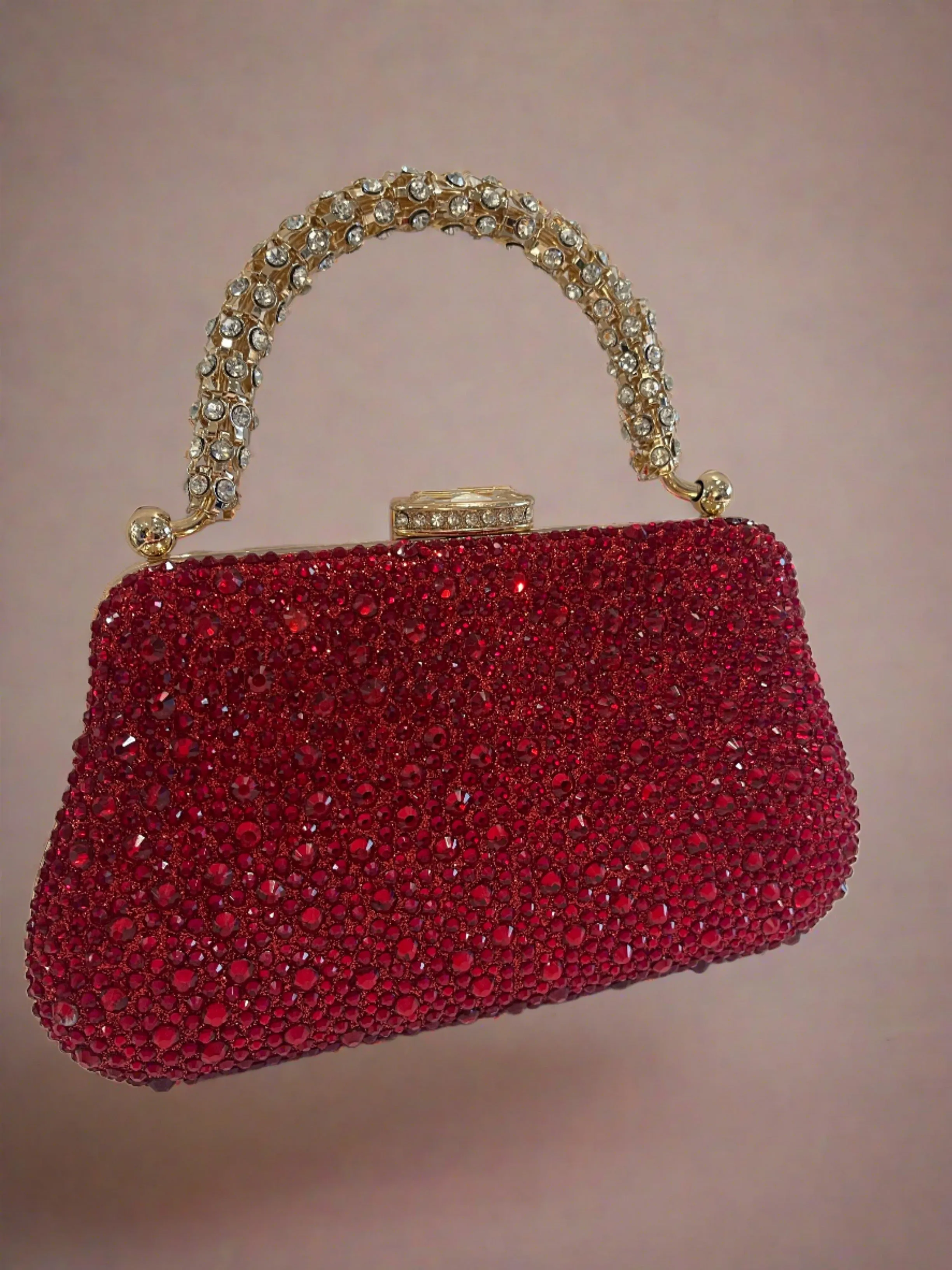 Bling Top Handle Evening Crossbody Bag