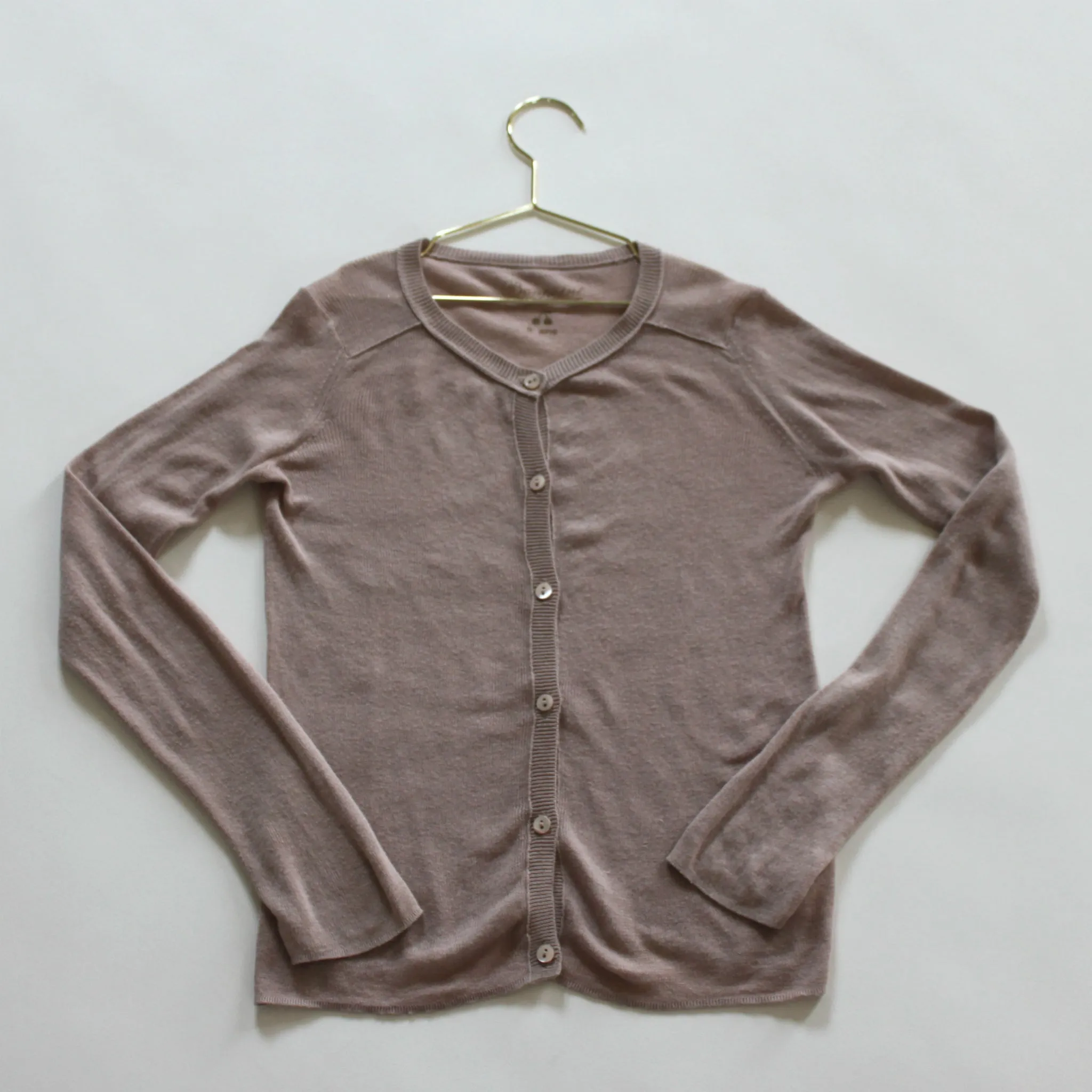 Bonpoint Dusty Pink Lightweight Cotton Cardigan