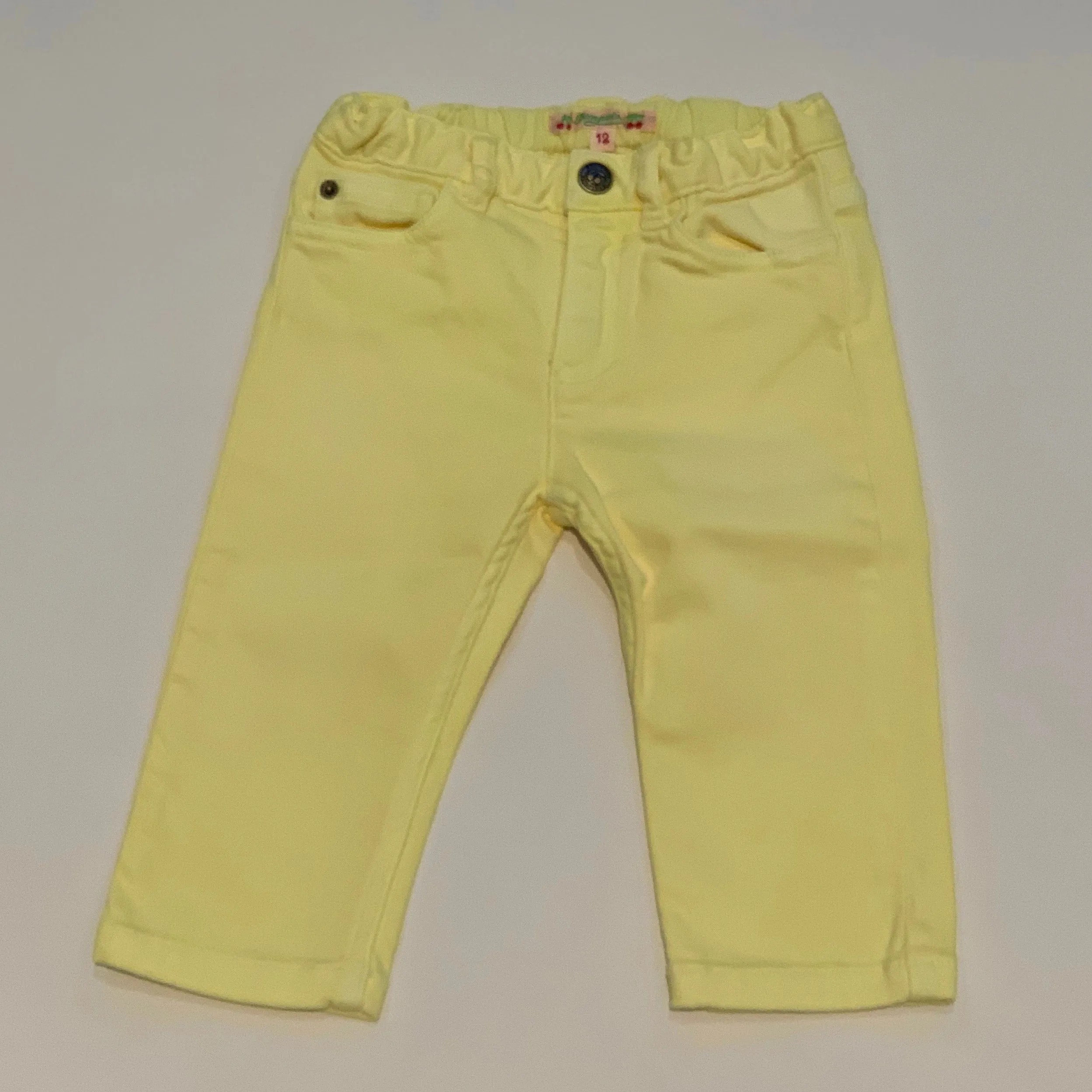 Bonpoint Lemon Yellow Denim Jeans: 12 Months