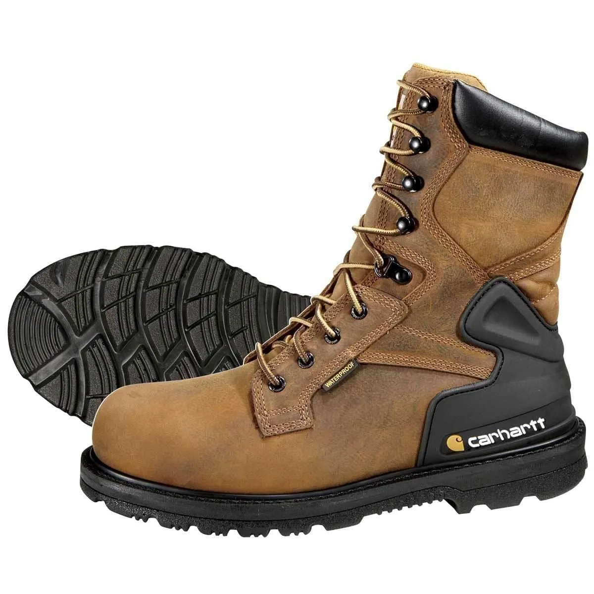 Carhartt Men's 8 Waterproof Steel Toe Work Boots