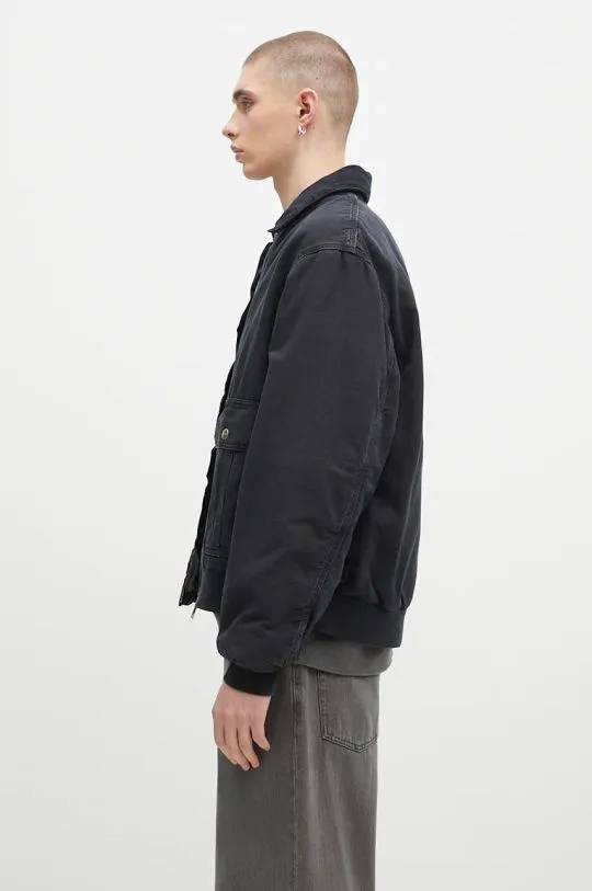 Carhartt WIP jacket Stanton Jacket men's black color I033826.00E4J