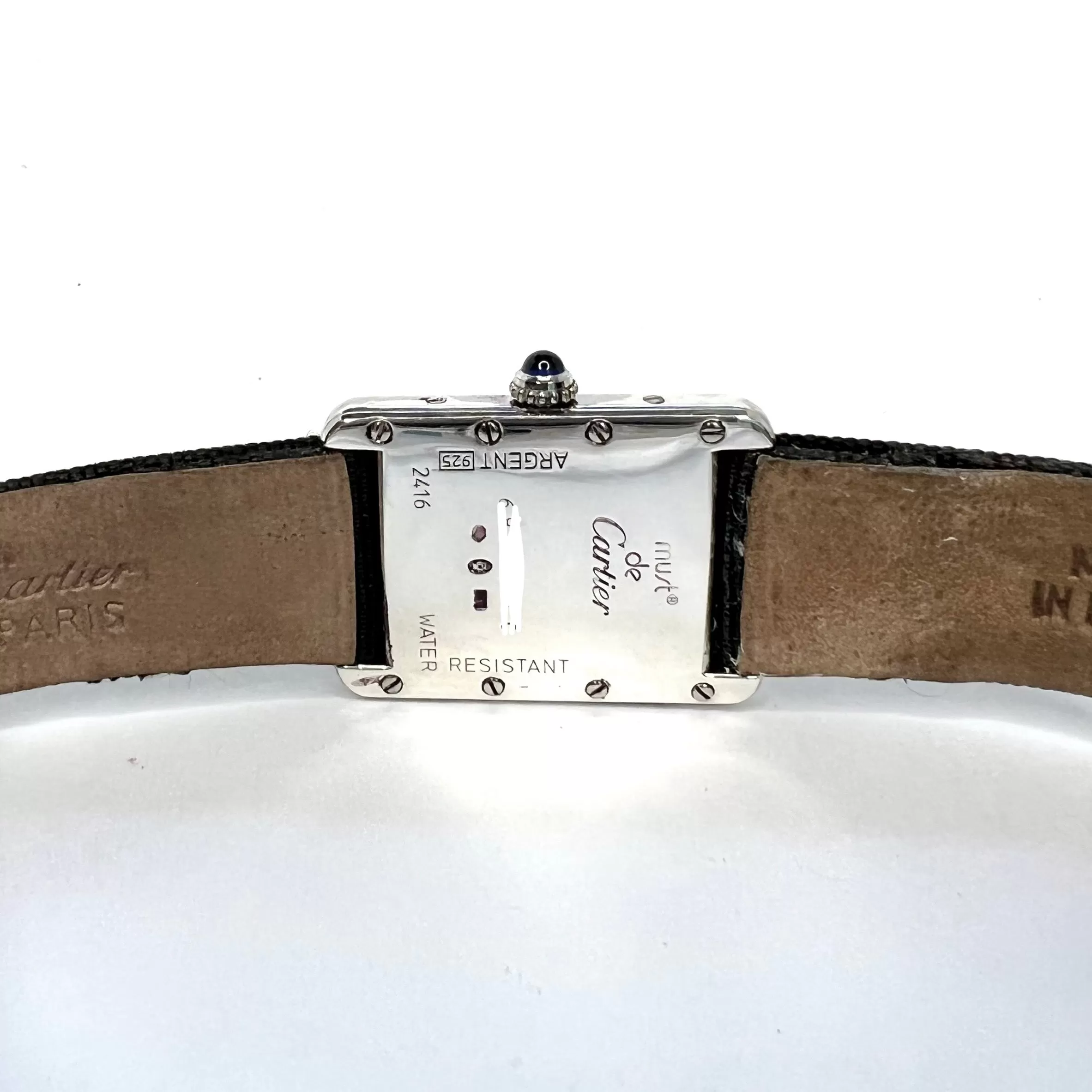 CARTIER TANK 22mm Silver ~.5TCW Diamond Watch