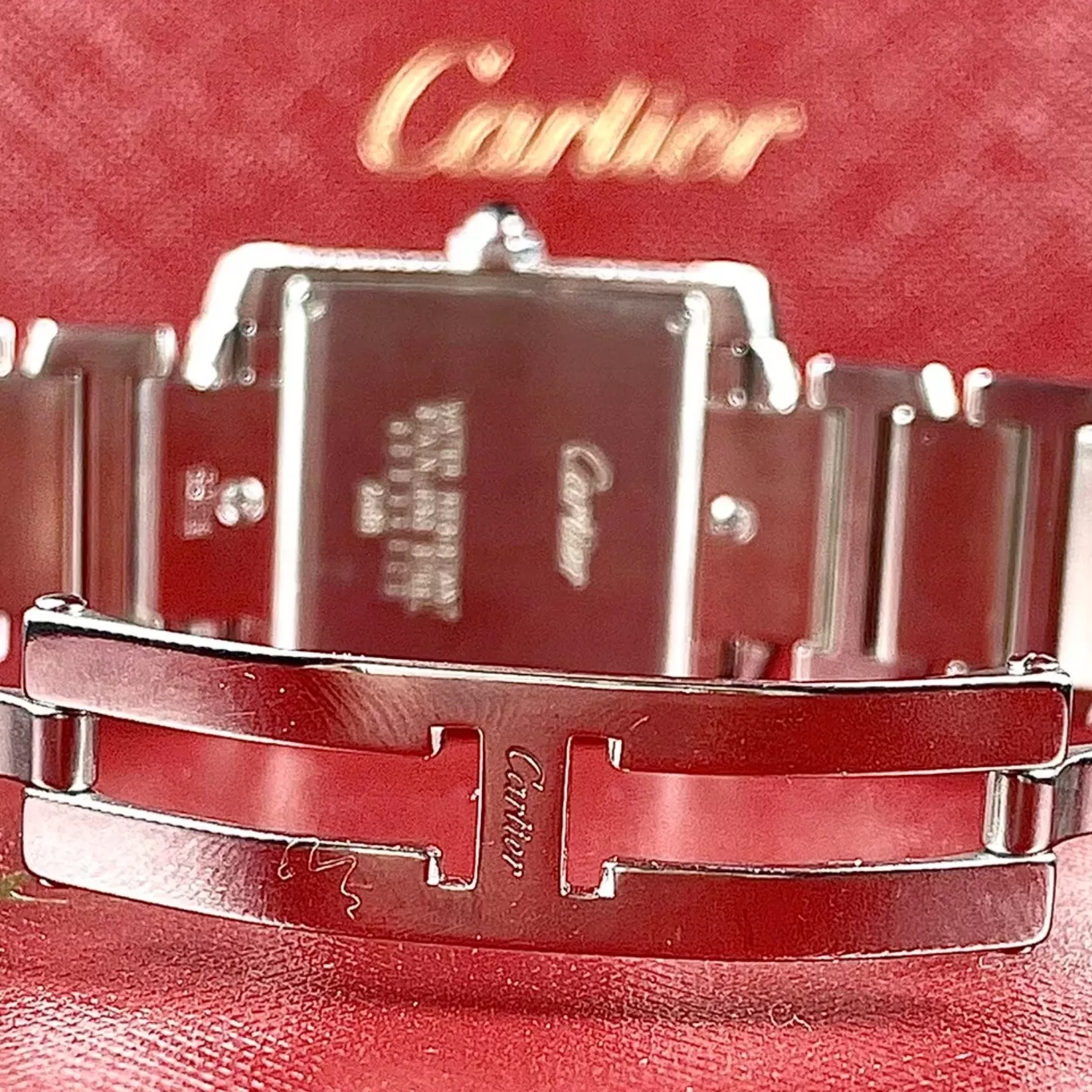 CARTIER TANK FRANCAISE Quartz 20mm Steel ~6TCW Full DIAMOND Watch