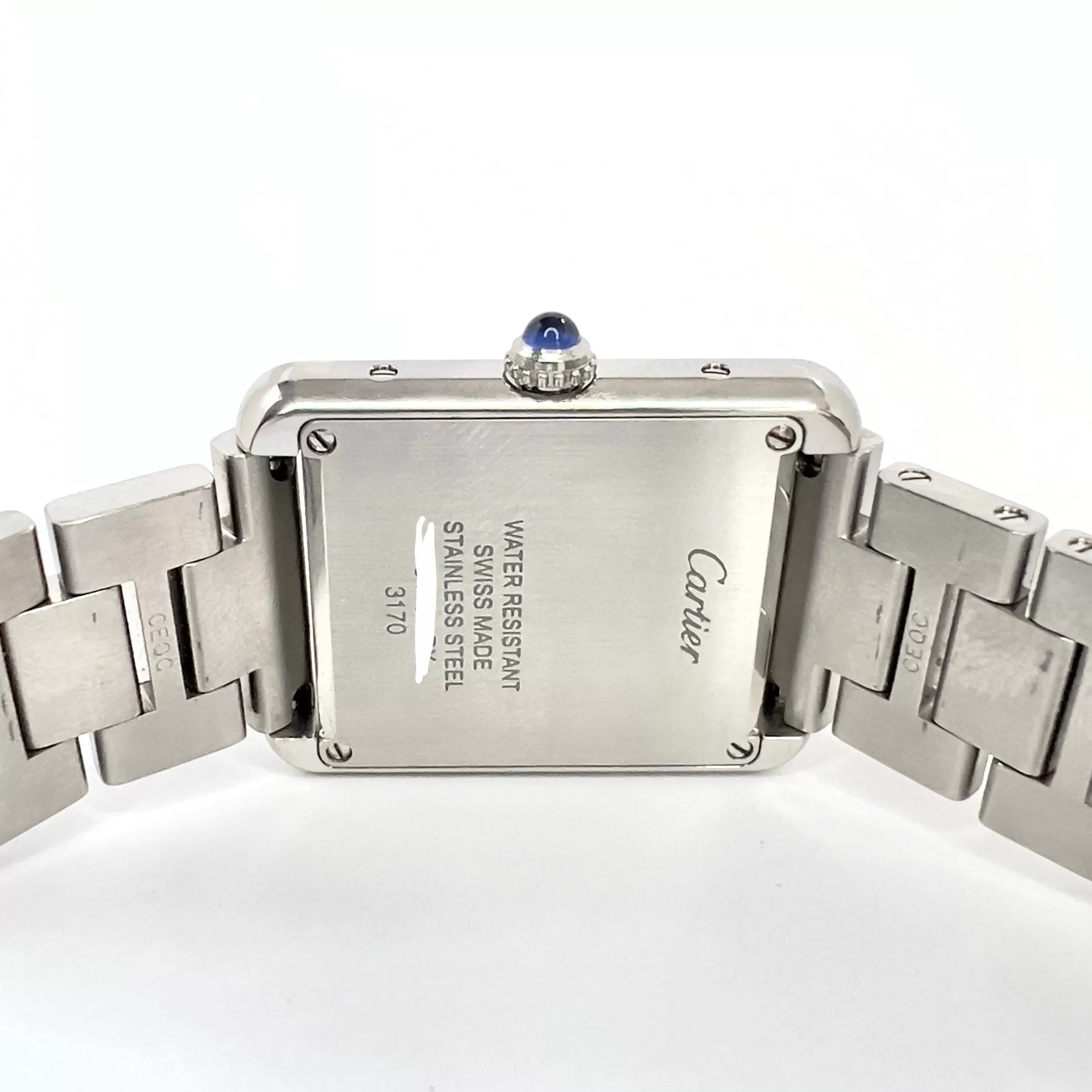 CARTIER TANK SOLO Quartz 24mm Steel 0.63TCW DIAMOND Watch