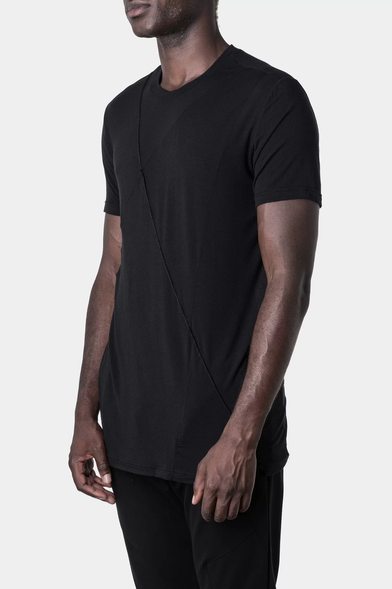 Cashmere blend piped crewneck T-Shirt