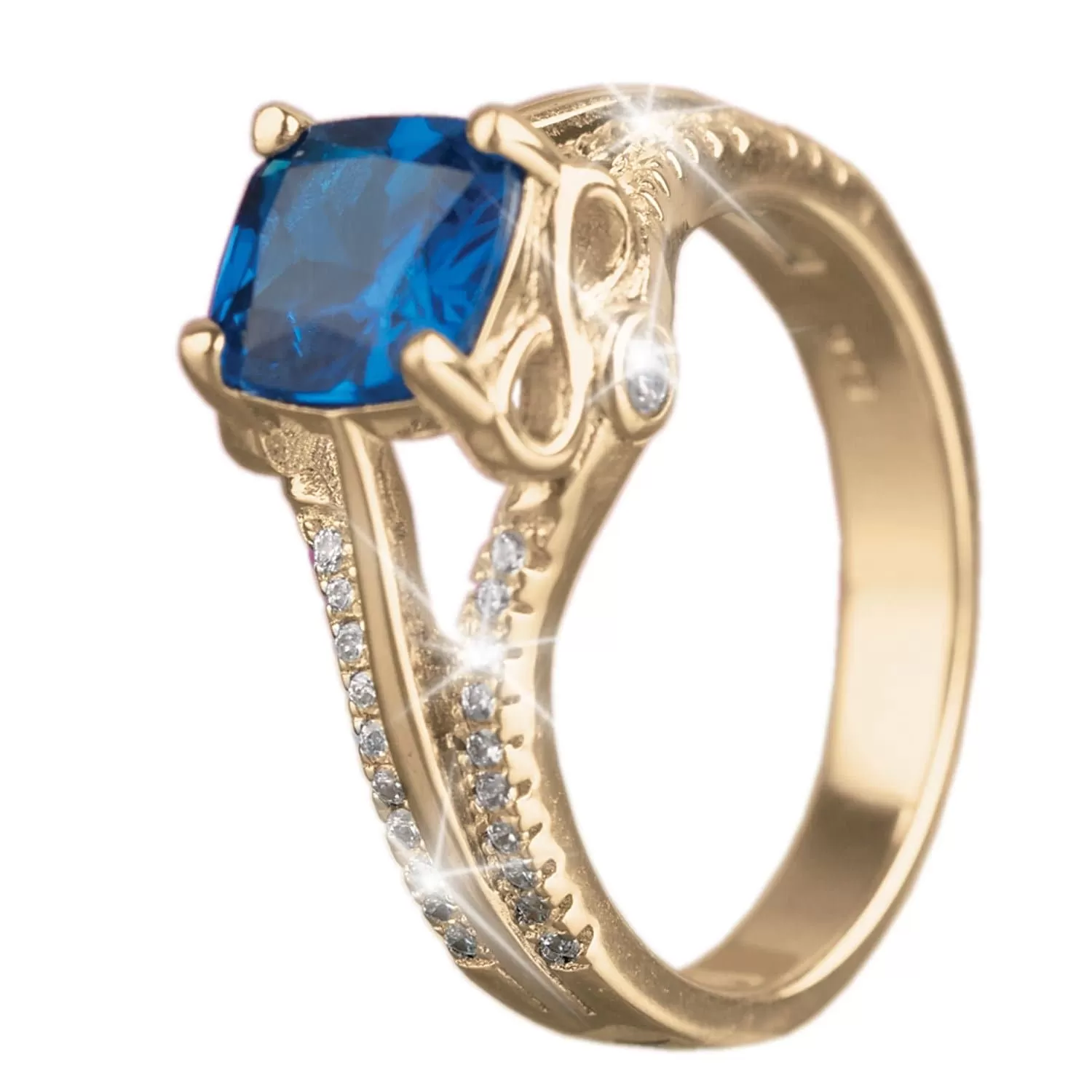 Ceylon Blue Infinity Ring