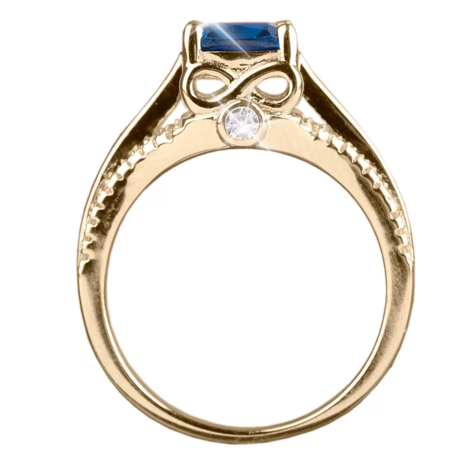 Ceylon Blue Infinity Ring