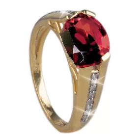 Cherished 10K Gold Garnet Ring