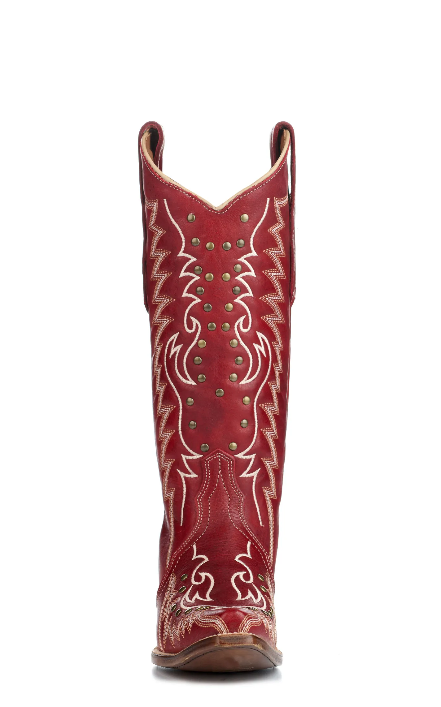 Circle G by Corral Women's Red with Studs Snip Toe Cowboy Boots