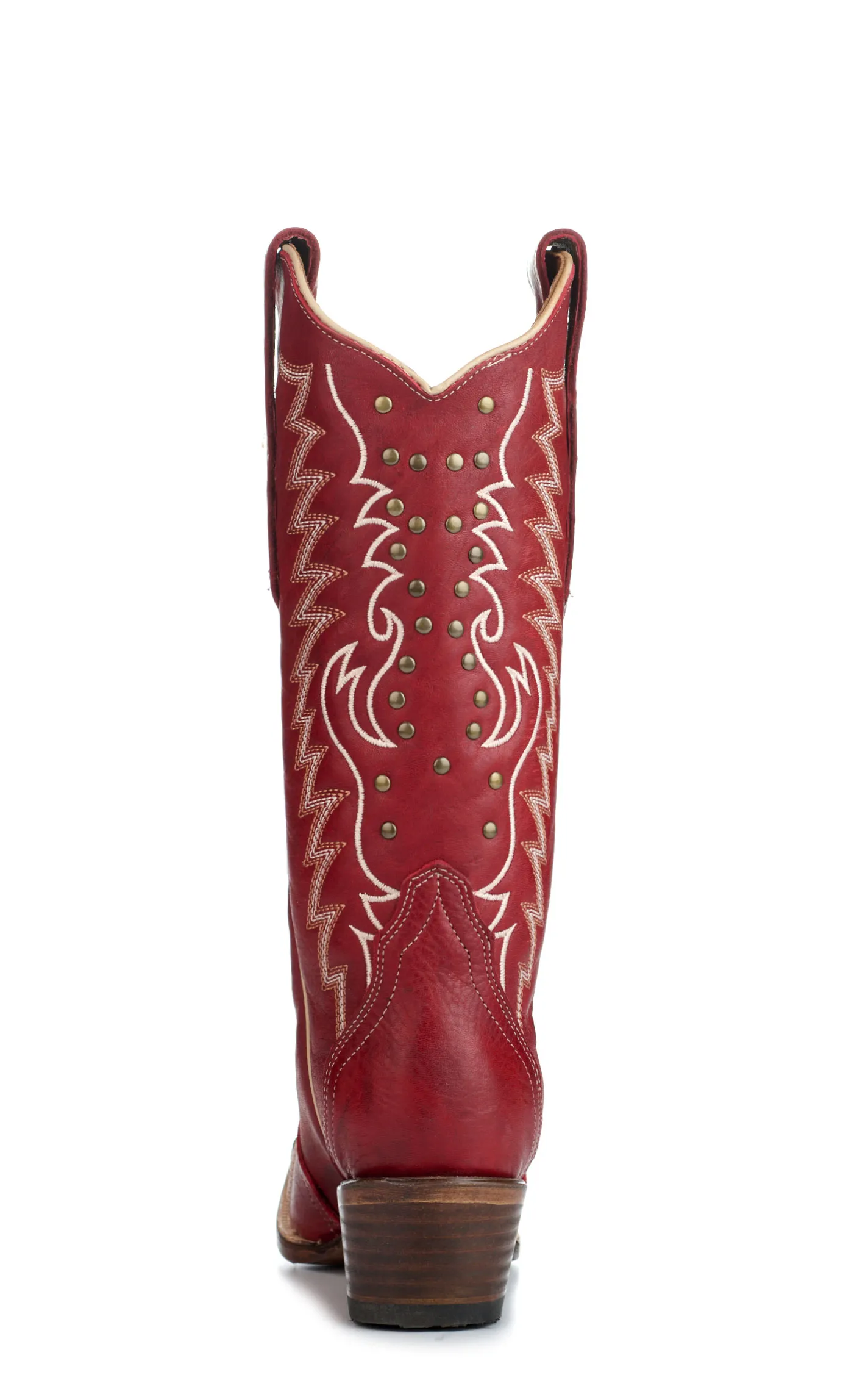 Circle G by Corral Women's Red with Studs Snip Toe Cowboy Boots