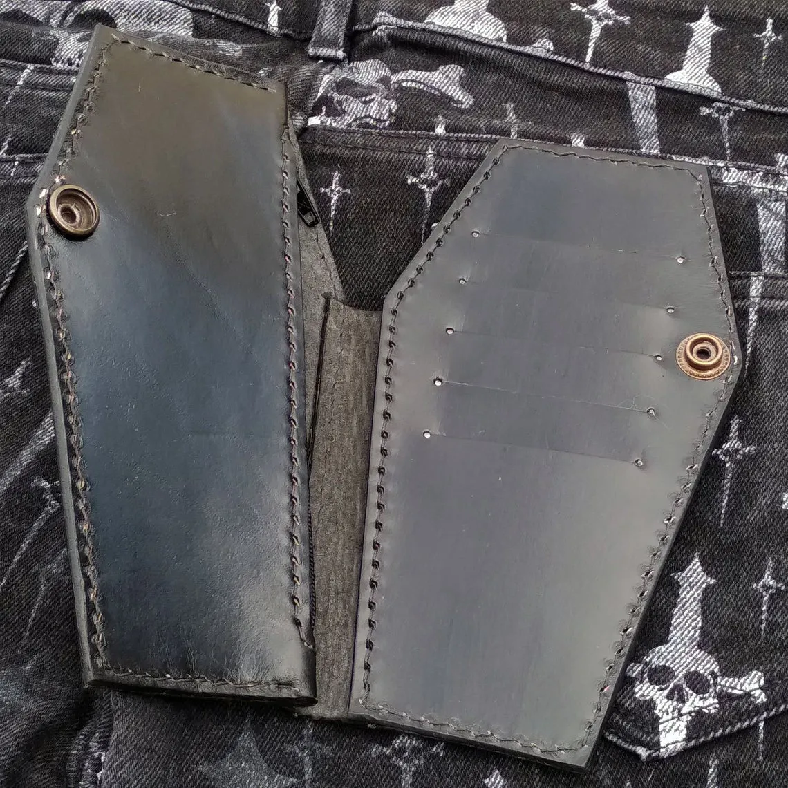 Coffin-shaped wallet Frankenstein