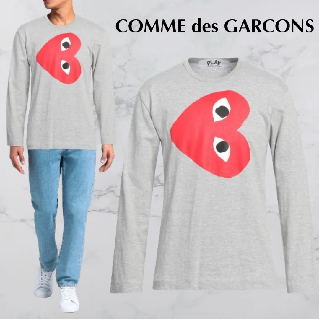 COMME des GARCONS  |Crew Neck Unisex Street Style Long Sleeves Plain Cotton