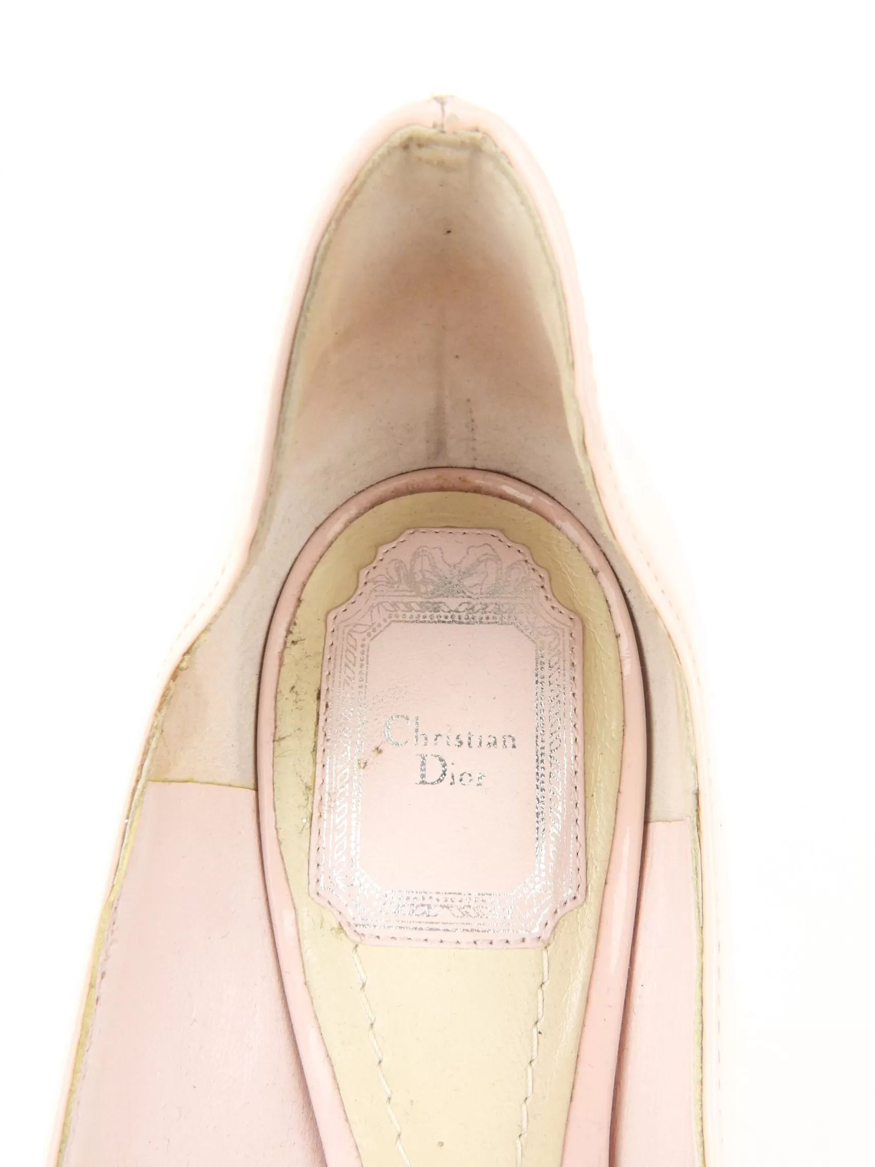 Dior 21P Rose Blush Patent Leather Silhouette Stiletto Heel Pumps - 39