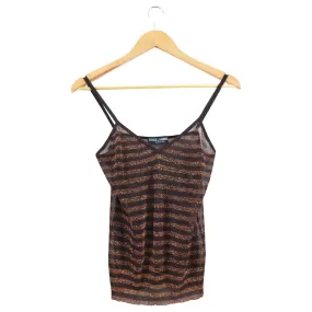 Dolce & Gabbana Lurex Metallic Sheer Striped Tank Top - S (4/6)