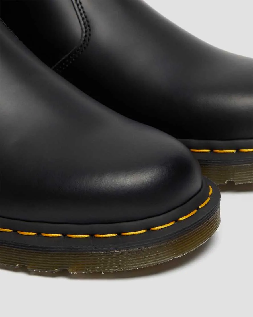 DR MARTENS 2976 YELLOW STITCH SMOOTH LEATHER CHELSEA BOOTS - BLACK