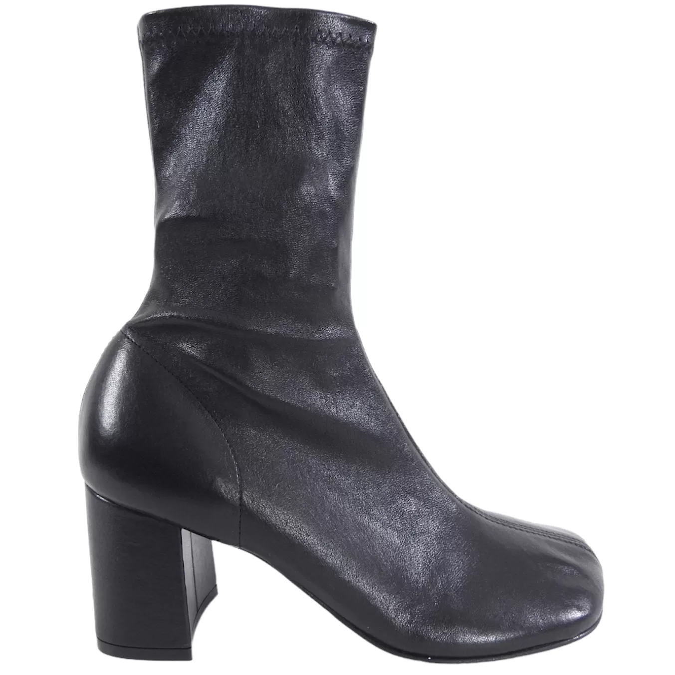 Dries Van Noten Black Nappa Leather Ankle Boot - 7