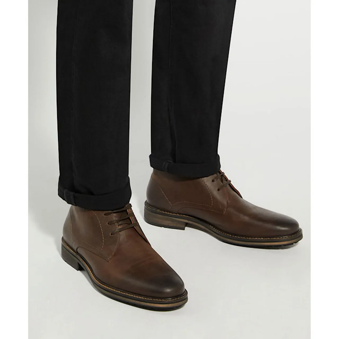 DUNE LONDON Charleys Leather Chukka Boots - Brown