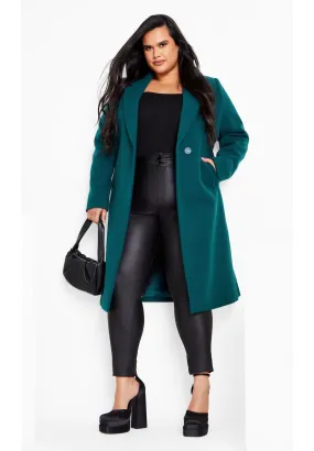 Effortless Chic Coat - emerald