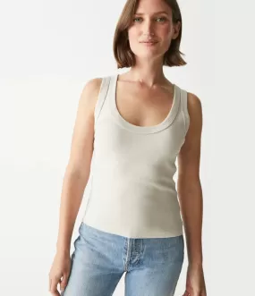 ELODIE CROPPED SCOOP NECK TANK