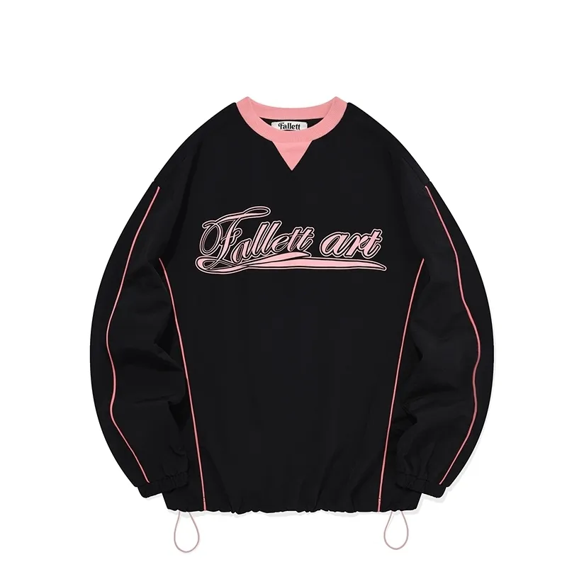 Fallett  |Crew Neck Unisex Nylon Street Style Long Sleeves Oversized