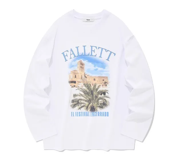 Fallett  |Crew Neck Unisex Street Style U-Neck Long Sleeves Cotton