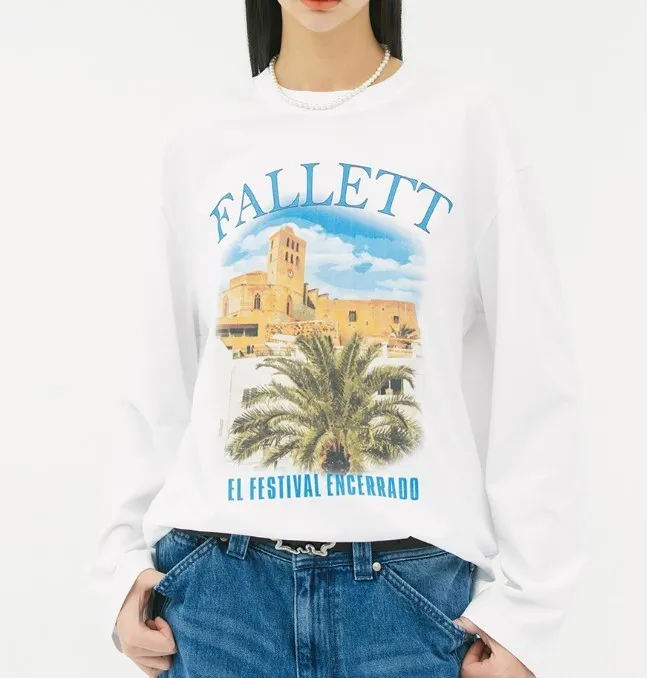 Fallett  |Crew Neck Unisex Street Style U-Neck Long Sleeves Cotton