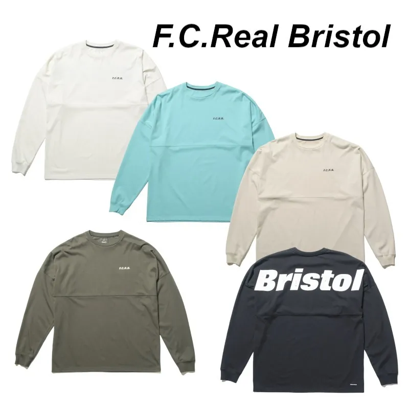 F.C.Real Bristol  |Crew Neck Unisex Street Style Long Sleeves Plain Cotton